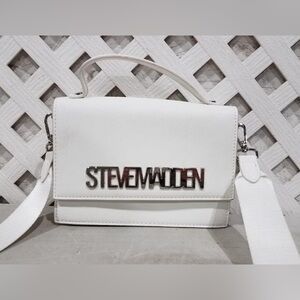 Steve Madden White Top Handle Crossbody Purse